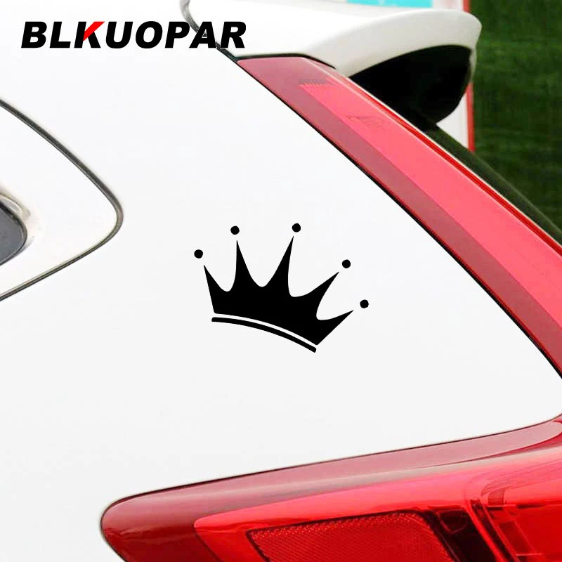 BLKUOPAR for Queen Crown Silhouette Car Stickers Waterproof Sunscreen Decals Occlusion Scratch Helmet Skateboard Decoration