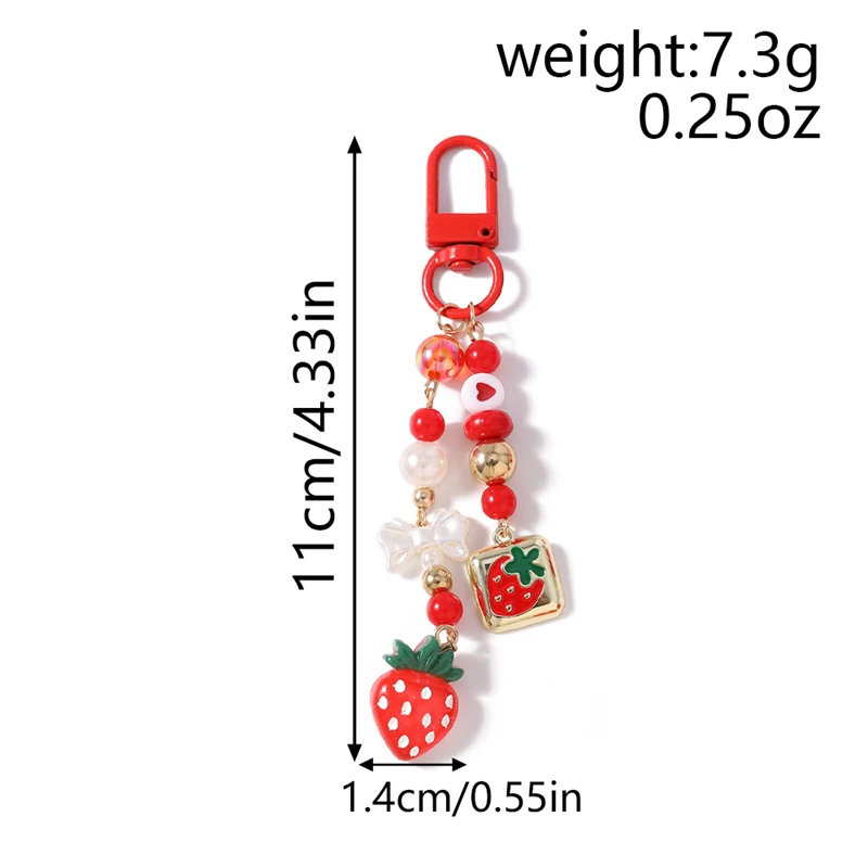 Modische Frucht-Kirsch-Schlüsselanhänger, Emaille-Herzanhänger, Schlüsselringe für Damen und Herren, Autoschlüssel, Handtaschen-Schlüsselanhänger, Accessoires, DIY-Geschenke – Detail 31