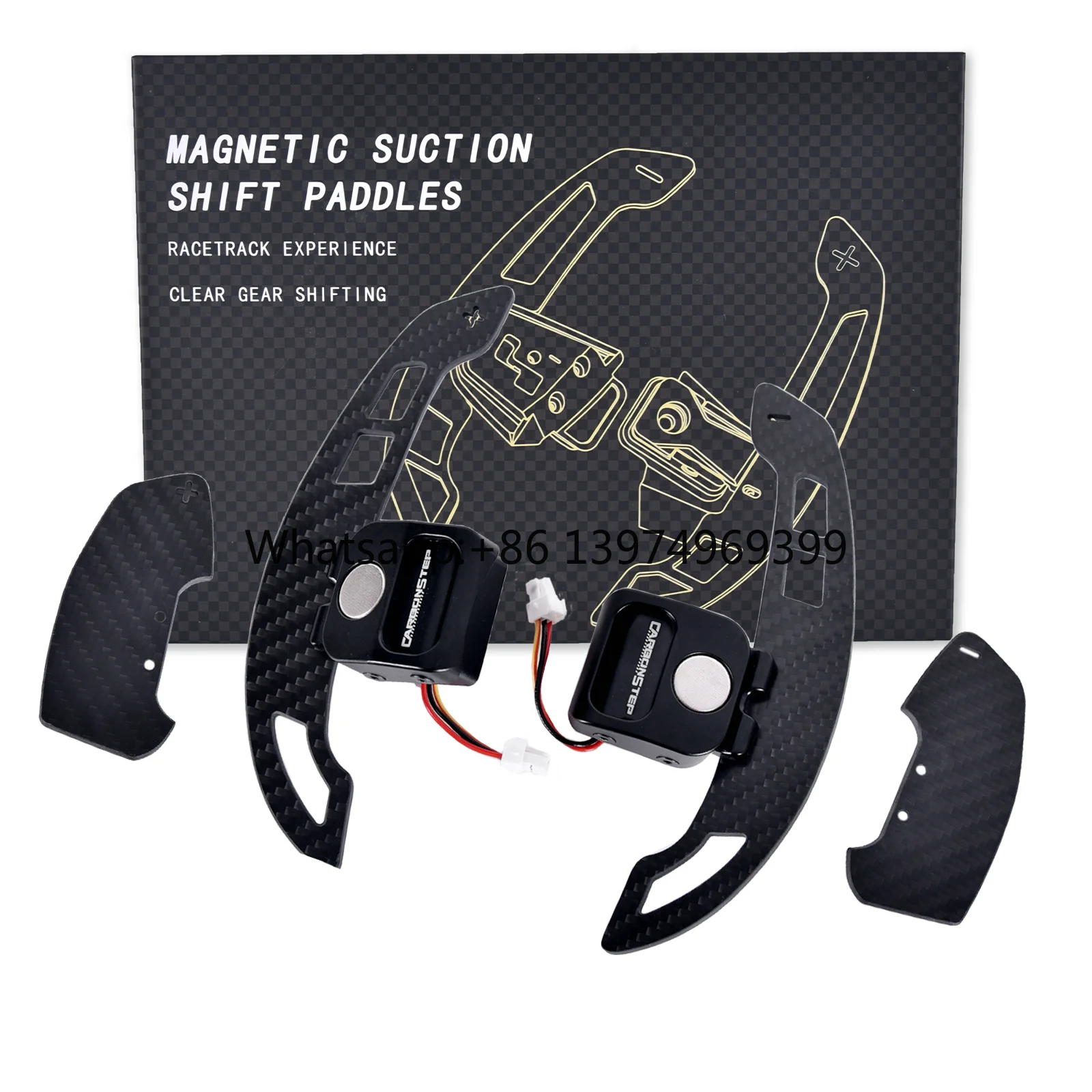 Magnetic Carbon Fiber Paddle Shifters for Audi C8 A6/A7/S6/S7/RS6/RS7 2018-2024 Real Carbon Fiber Steering Wheel Extensions
