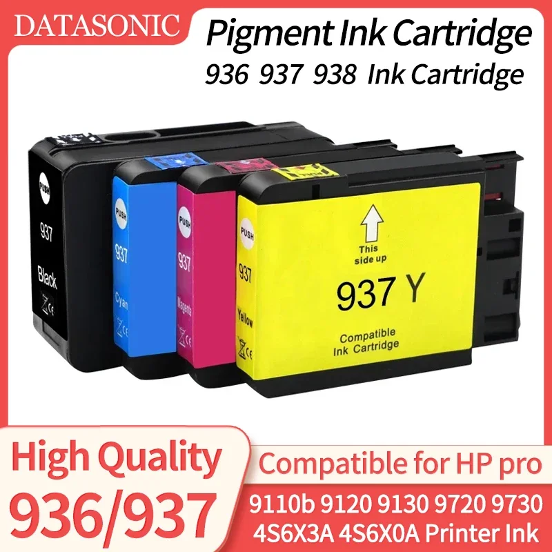 1set 936 937 938 Ink Cartridge Compatible for HP Officejet pro 9110b 9120 9130 9720 9730 4S6X3A 4S6X0A Printer Cartridge Color