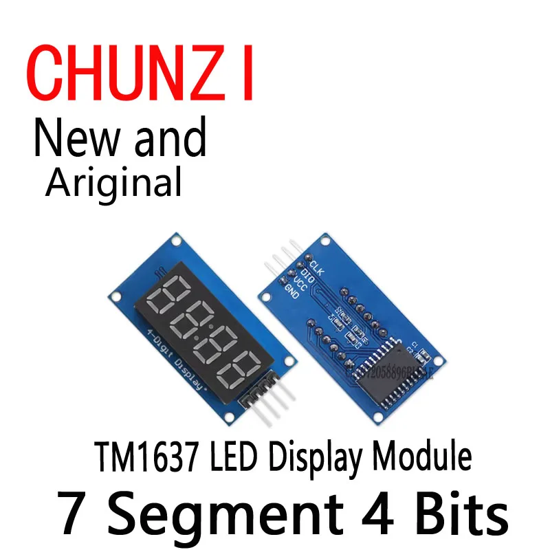 0.36 Inch Clock RED Anode Digital Tube Four Serial Driver Board Pack TM1637 LED Display Module 7 Segment 4 Bits