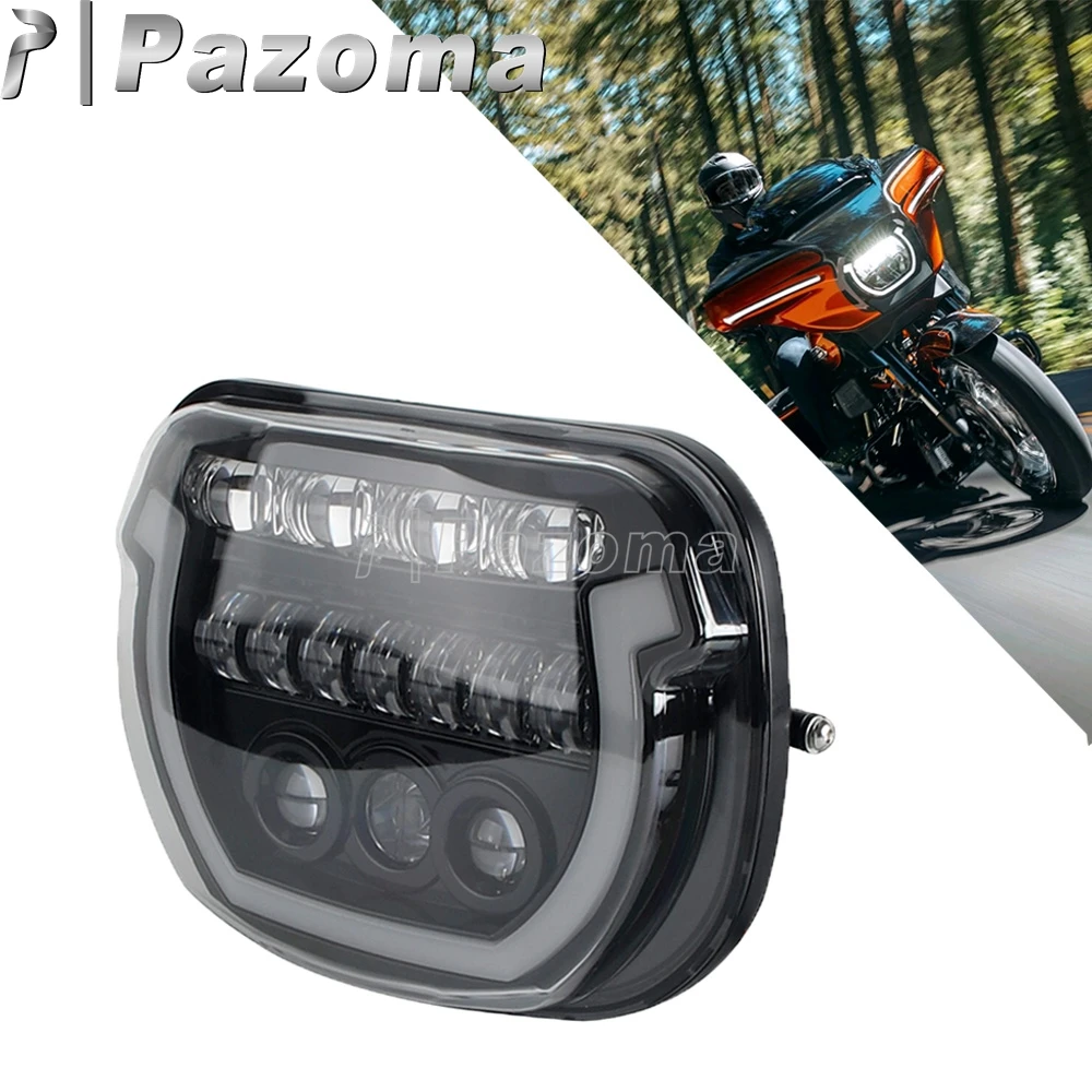 LED عالية شعاع منخفضة شعاع رئيس ضوء دراجة نارية المصباح ل هارلي شارع الإنزلاق FLHX FLHXI CVO FLHXSE الترا FLHXU 2023 2024 2025