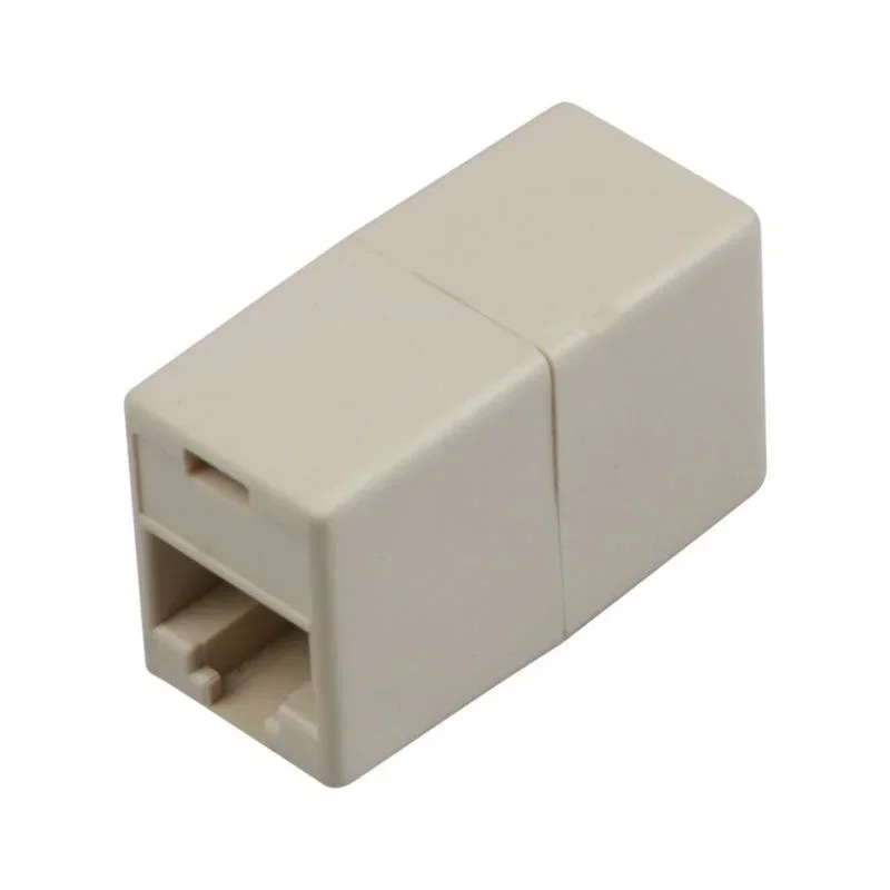 10 peças conector cabo de rede 32*21*16mm 8 pinos cat 5e cat ln cabo acoplador ethernet marceneiro lan branco fino quente