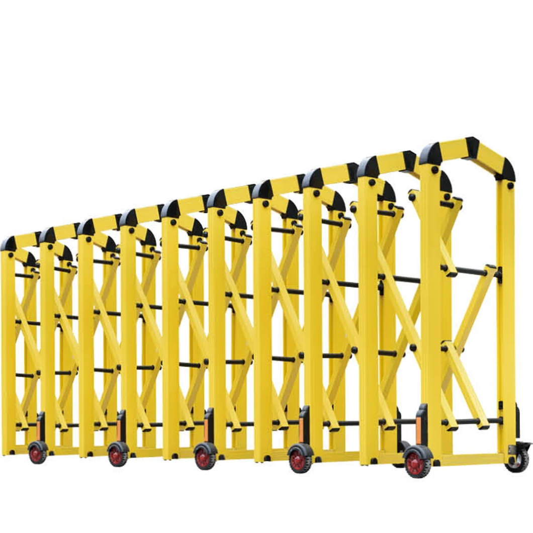 【Durable Using】Temporary Permanent Use Automatic Retractable Adjustable Sliding Safety Traffic Barrier Telescopic Fence Roadbloc