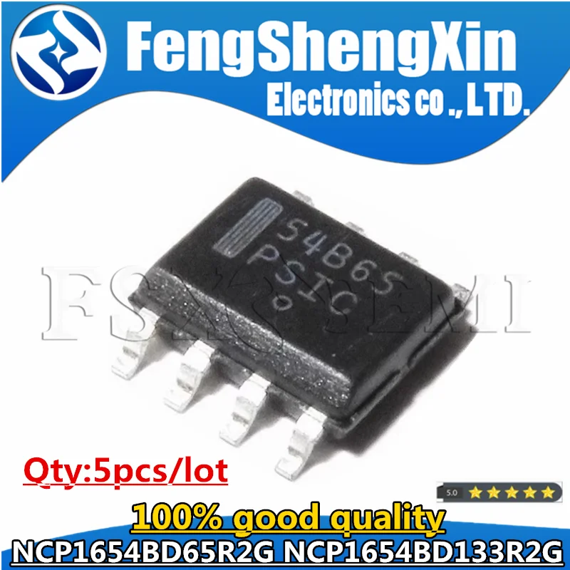 

5pcs NCP1654BD65R2G NCP1654 NCP1654BD133R2G 54B65 54B133 SOP-8 Chips