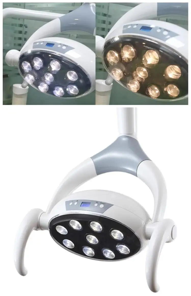 28 واط الأسنان بدون ظل Led زرع الضوء 9 لمبات 8 مستويات سطوع قابل للتعديل مصباح كرسي وحدة لجراحة طب الأسنان #3