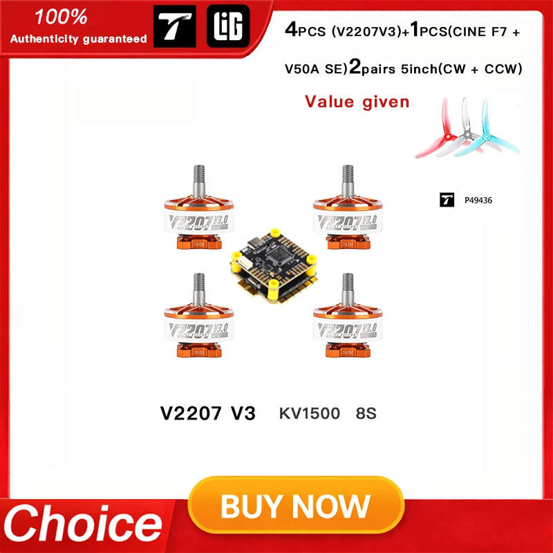 

Бесколлекторный двигатель T-Motor Velox V2207 V3.0 1500KV 1750KV 1950KV 2050KV 2550KV 4S 6S для FPV-дронов, гоночных квадрокоптеров и фристайл-дронов (BLDC)