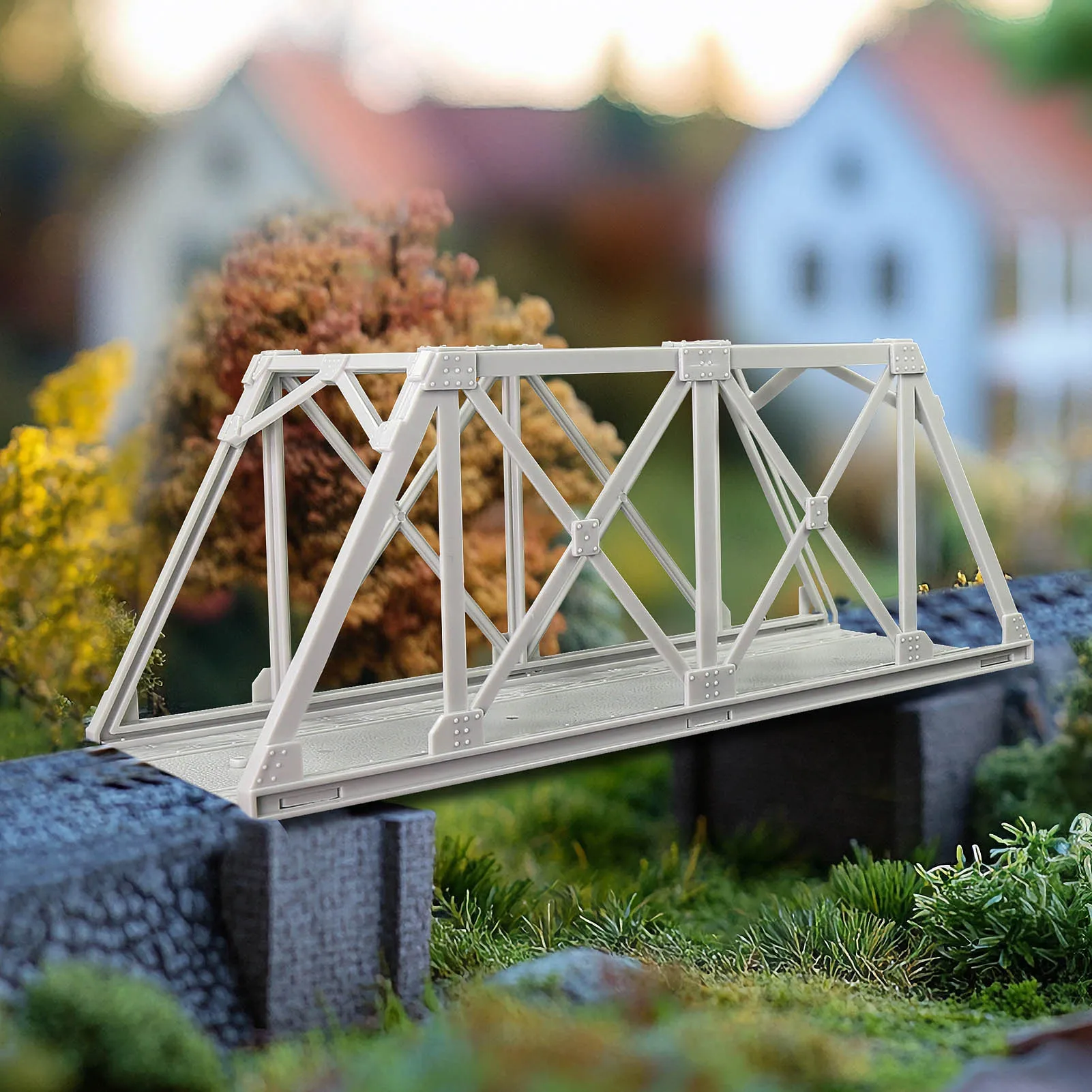 Evemodel HO Scale Model Truss Bridge Kit for Model Track Model Trains QLF46JJ