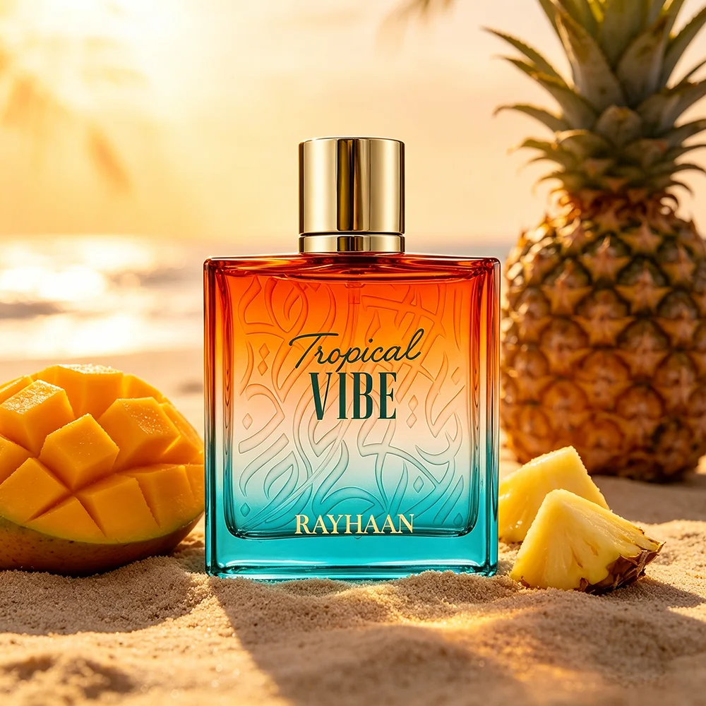 Rayhaan Tropical Vibe EDP 100ml/3.4oz Unisex Arabic Travel Fragrance Fresh Fruity Coconut Long Lasting Summer Gift for Unisex