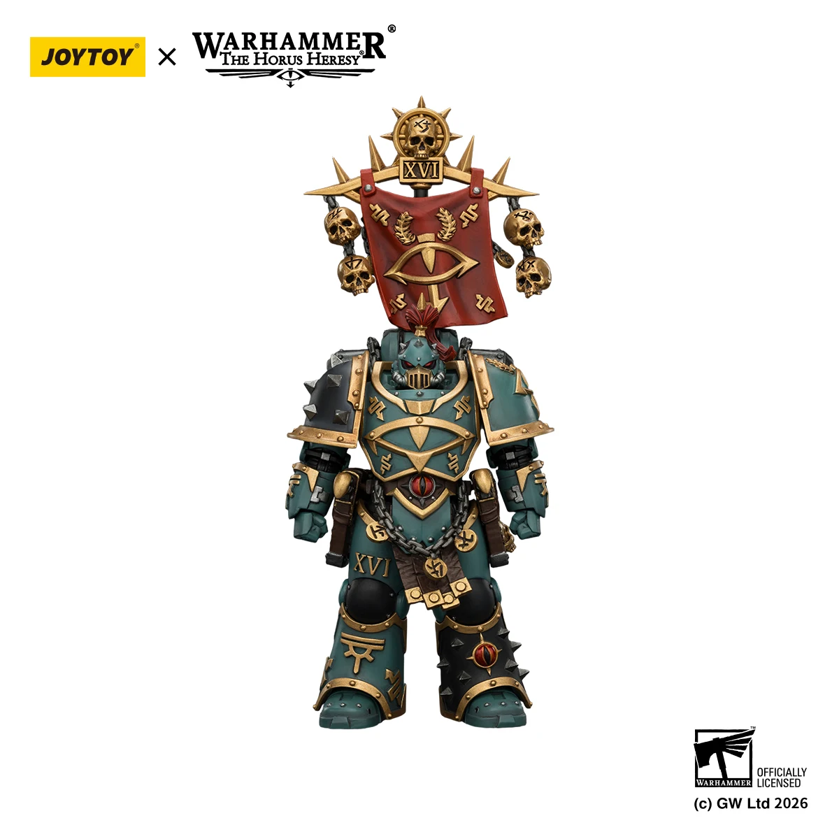 Fotografia 6: [EM ESTOQUE] JOYTOY Warhammer 30K 1/18 Figura de Ação Sons of Horus Dark Emissary Consul & Vheren Ashurhaddon 2PCS Modelo Anime