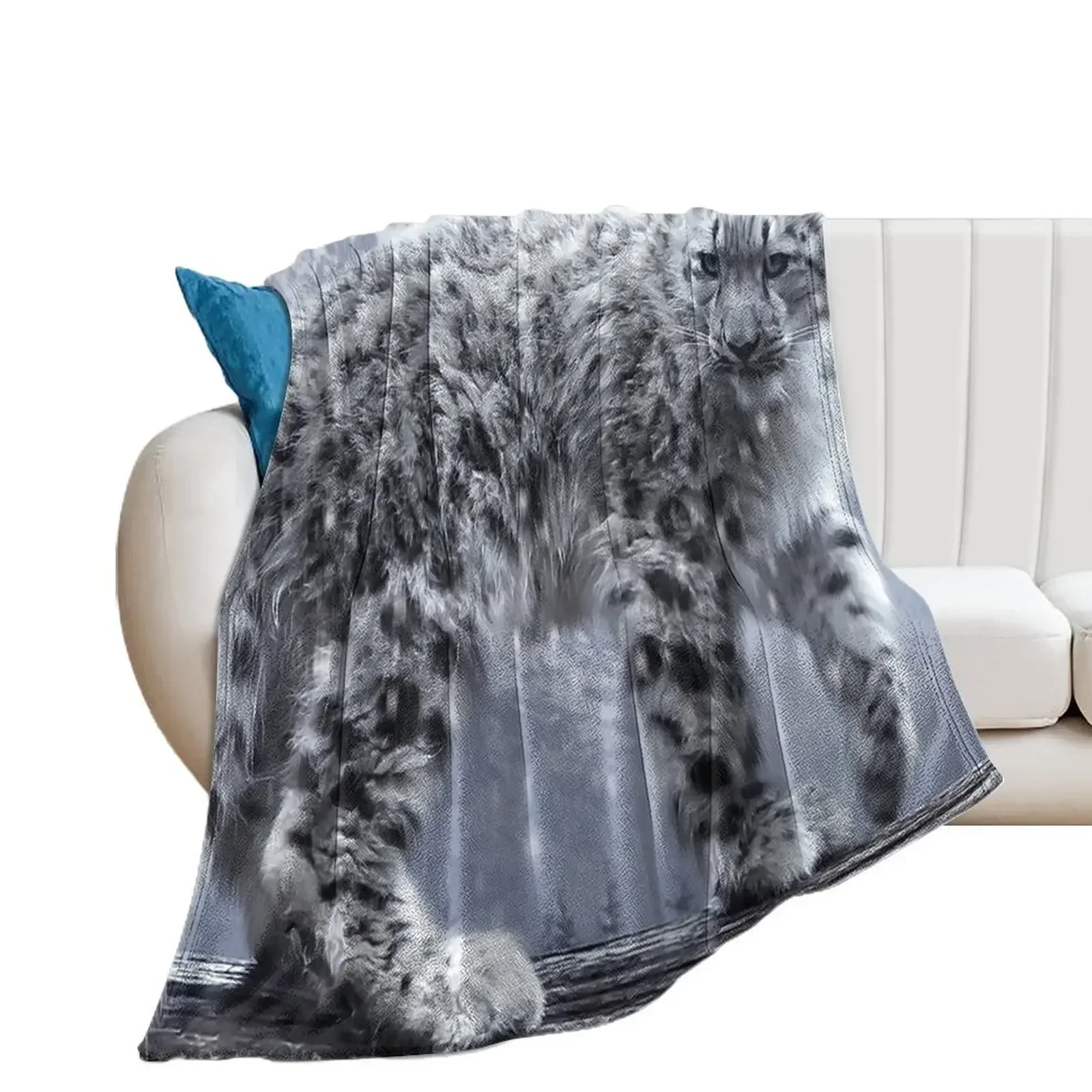 

Snow Leopard Throw Blanket Baby Luxury St Stuffeds Plaid on the sofa Blankets