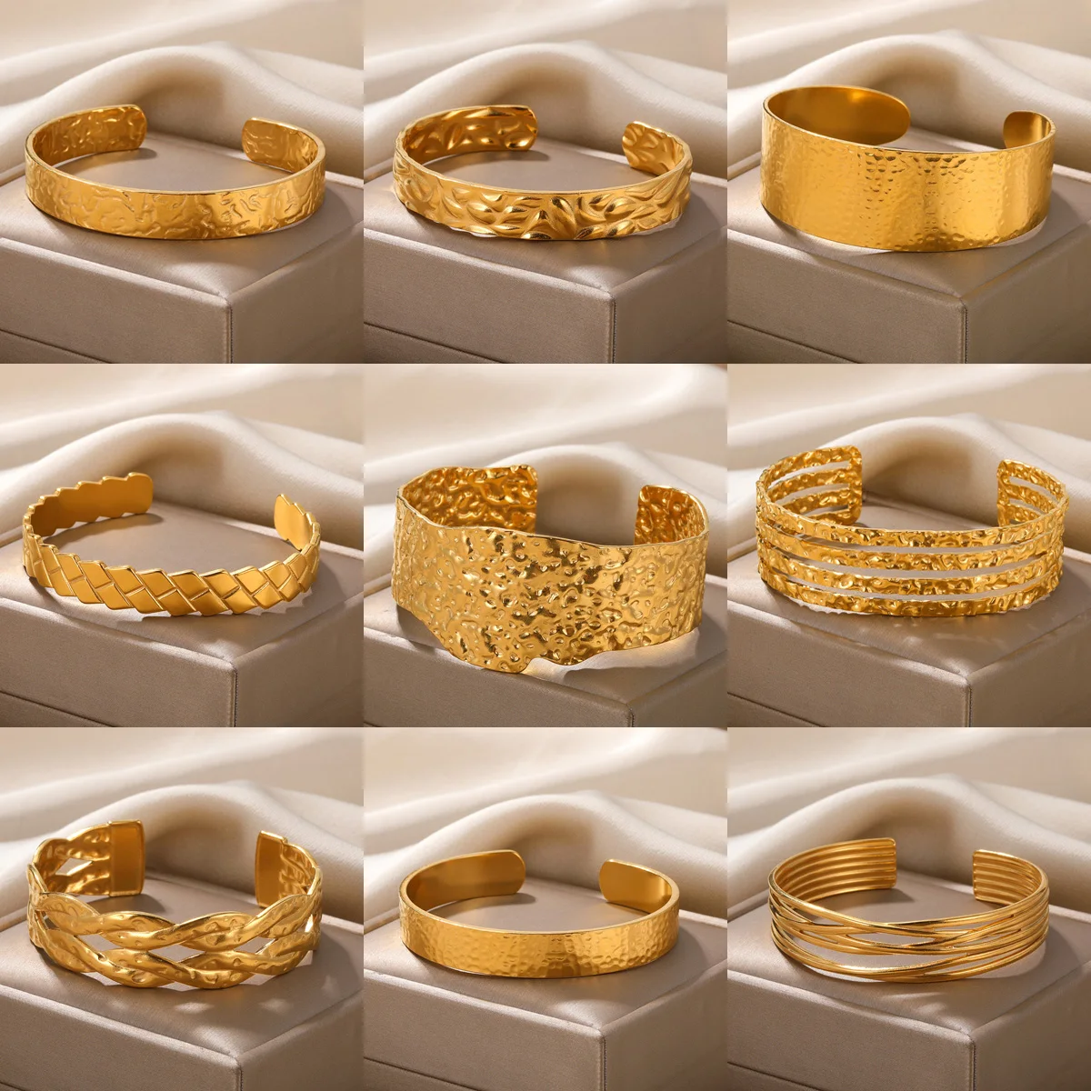 Edelstahl Breite Armreif Für Frauen Männer Gold Farbe Luxus Armband Frauen Mode Schmuck Party Geschenk Großhändler