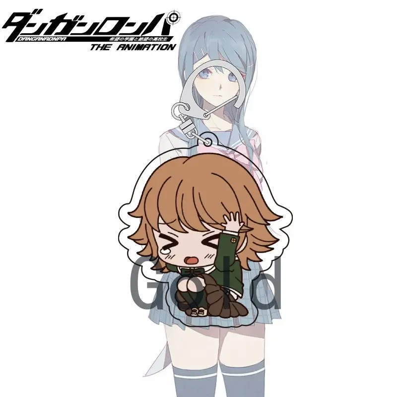 Danganronpa Acrylic Keychain Makoto Naegi Byakuya Togami Kyoko Kirigiri Dual‑use Cellphone Strap Bluetooth Earphone‑case Charm