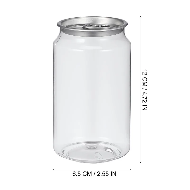 Picture 7: 330ml 10pcs Disposable Cans Milk Tea Ring-pull Cans Drinks Container PET Empty Bottle Water Drinks Bottles Storage Beverage Jars