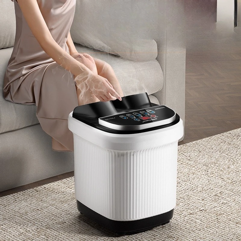 

Электрический спа-массажер для ног, ванна для ног с подогревом, пузырьками и роликами шиацу, конструкция глубокого бассейна, интеллектуальный контроль температуры 35–47 °