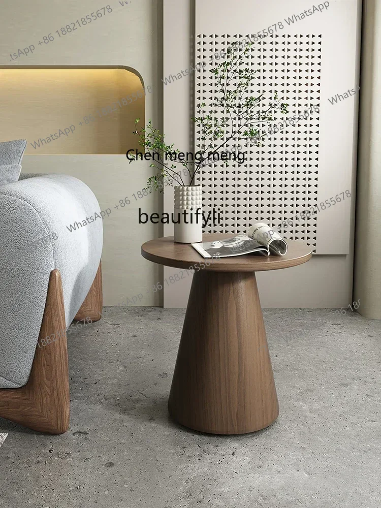 cn8617 LHY New Arrivals Japanese Style Coffee Table round Size High and Low Nordic Living Room Minimalist Designer Model Log Sty