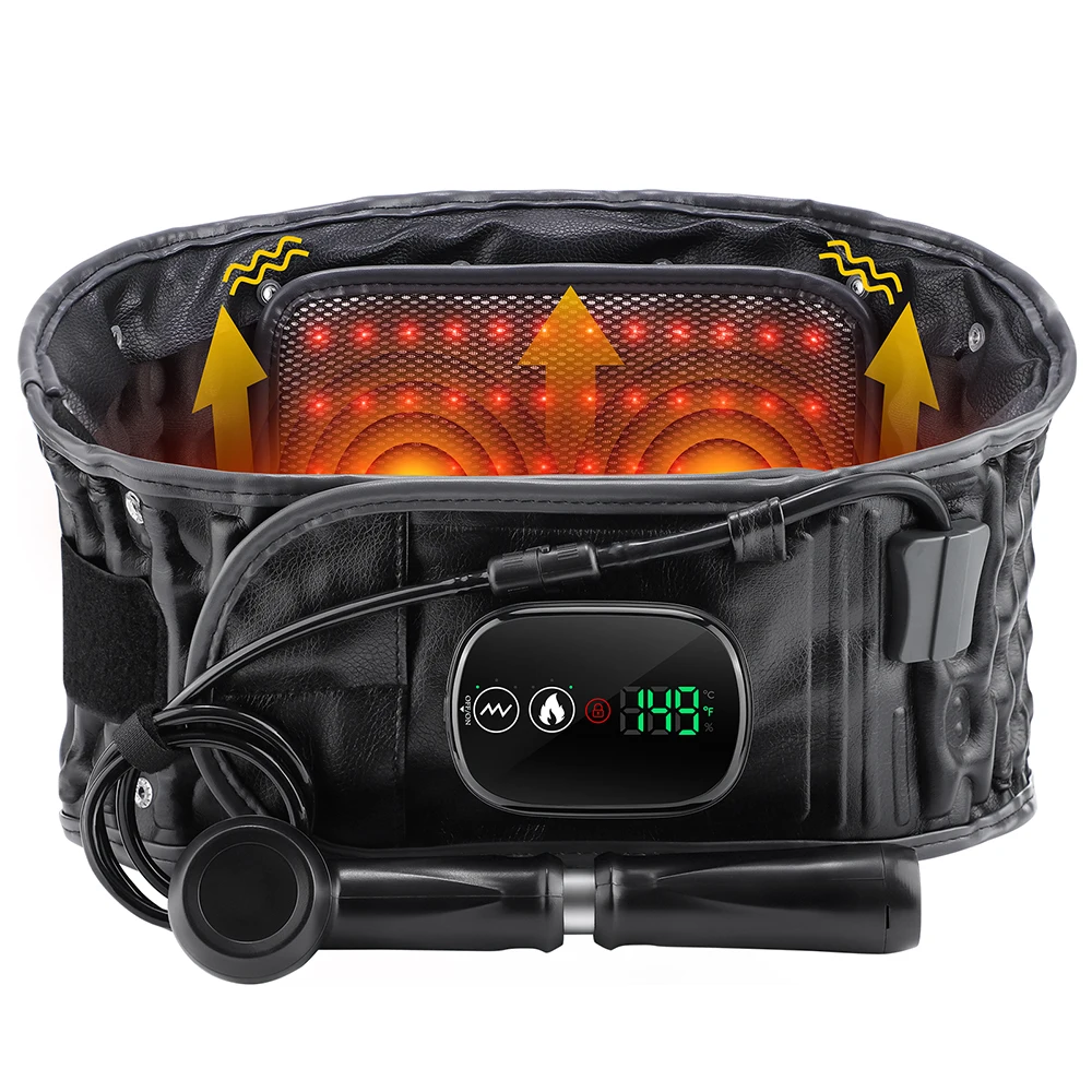 

Inflatable Led Heating Vibration Massage Belt USB Rechargeable Waist Support Back Fatigue Airbag Abdomen Comfort Device