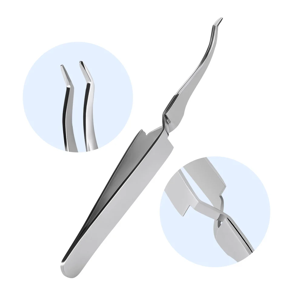 1 pçs azdent dental ortodôntico tubo bucal pinça de aço inoxidável 13.5cm comprimento autoclave botões linguais ligação pinça laboratório