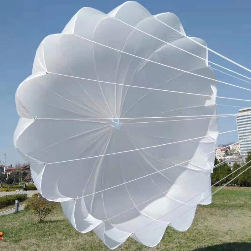 1PCS Dia 70cm/1meter/1.5meters 544 Soft Fabric Parachute Cloth White Parachutes Head DIY Parts for Rocket UAV Aircraft Model