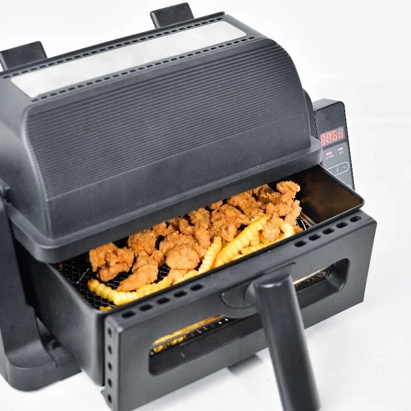 Top Blow Smart Electric Air Fryer and Grill with Smart Control 5L Space Saving Computer Aluminum