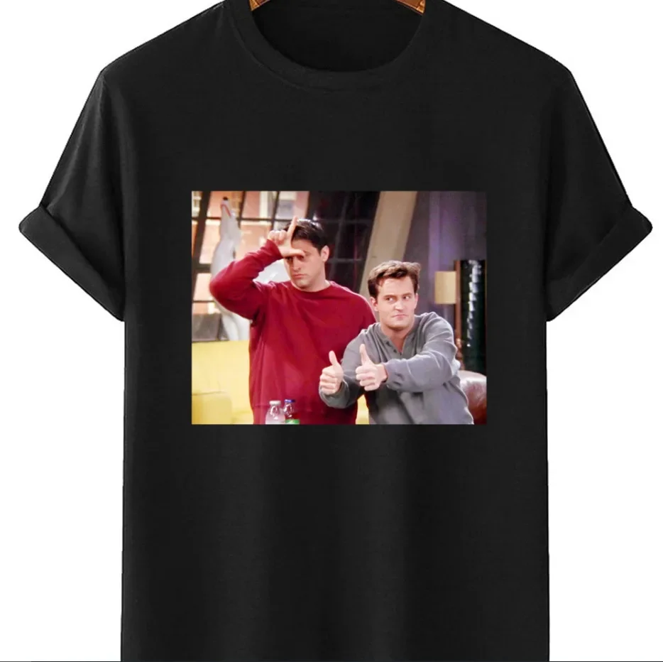 Friends 1994 TV Series Sitcom Chandler Bing and Joey Tribbiani Meme Unisex Shirt long sleeves