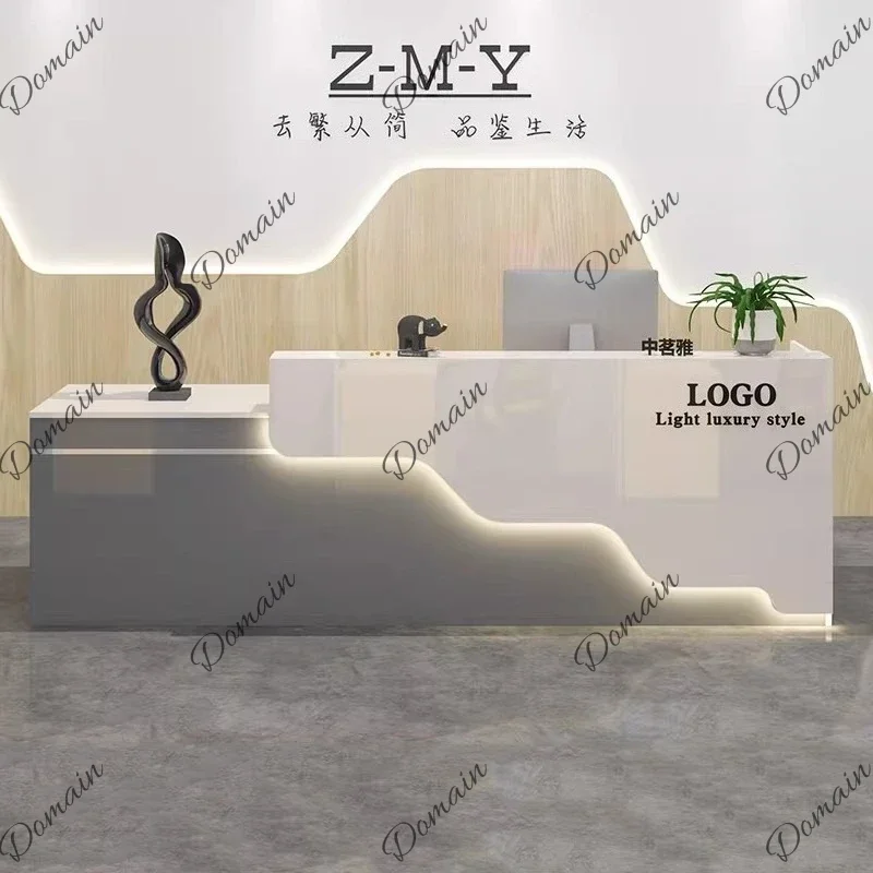 XX Vintage Professional Reception Desks Room Decor Beauty Large Fashion Reception Desks Interior Comptoire Accueil Home Furnitur