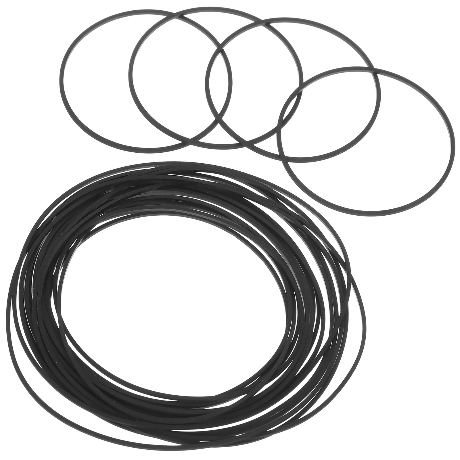 Correas de transmisión de Cassette cuadradas, Material de goma de 1Mm de espesor para reparación de grabadora, Kit de mantenimiento de reproductor largo reutilizable, 60 uds.