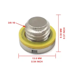 1PCS  10-79953Q2 for Mercury MERCRUISER Replaces 10-79953A2 18-2244 22420 10-79953Q04 Carbon steel Marine Drain Plug Screw Kits