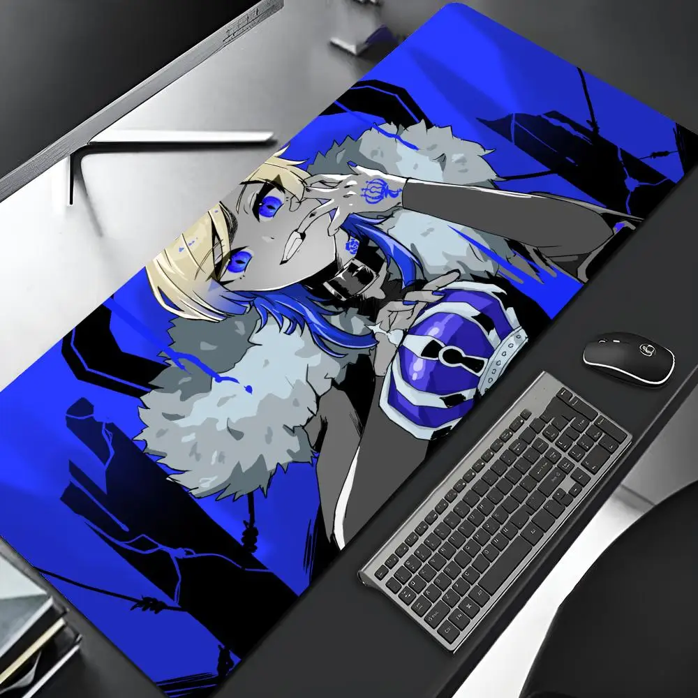 Blue LockS Mouse Pad Edge Big Gaming Locking Computer Gamer Large Rubber Music Art Mousepad Laptop Desk Mat