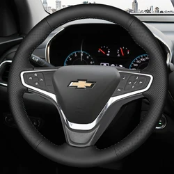 Juste de volant de voiture en cuir microcarence personnalisée, respirante non ald, adaptée pour Chevrolet Malibu XL 2015-2019, Equinox 2017-2019