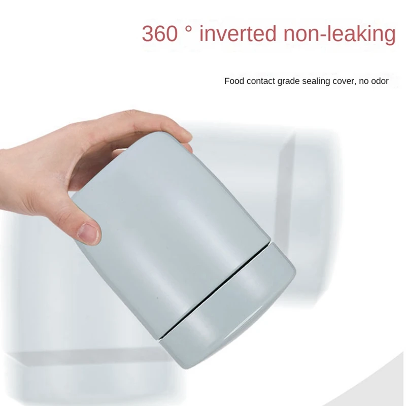 หม้อตุ๋นอาหาร Jar สําหรับอาหารร้อนและเย็นสําหรับเด็กผู้ใหญ่, ซุปภาชนะบรรจุอาหารร้อนสําหรับอาหารกลางวัน, โถอาหาร, สีขาว