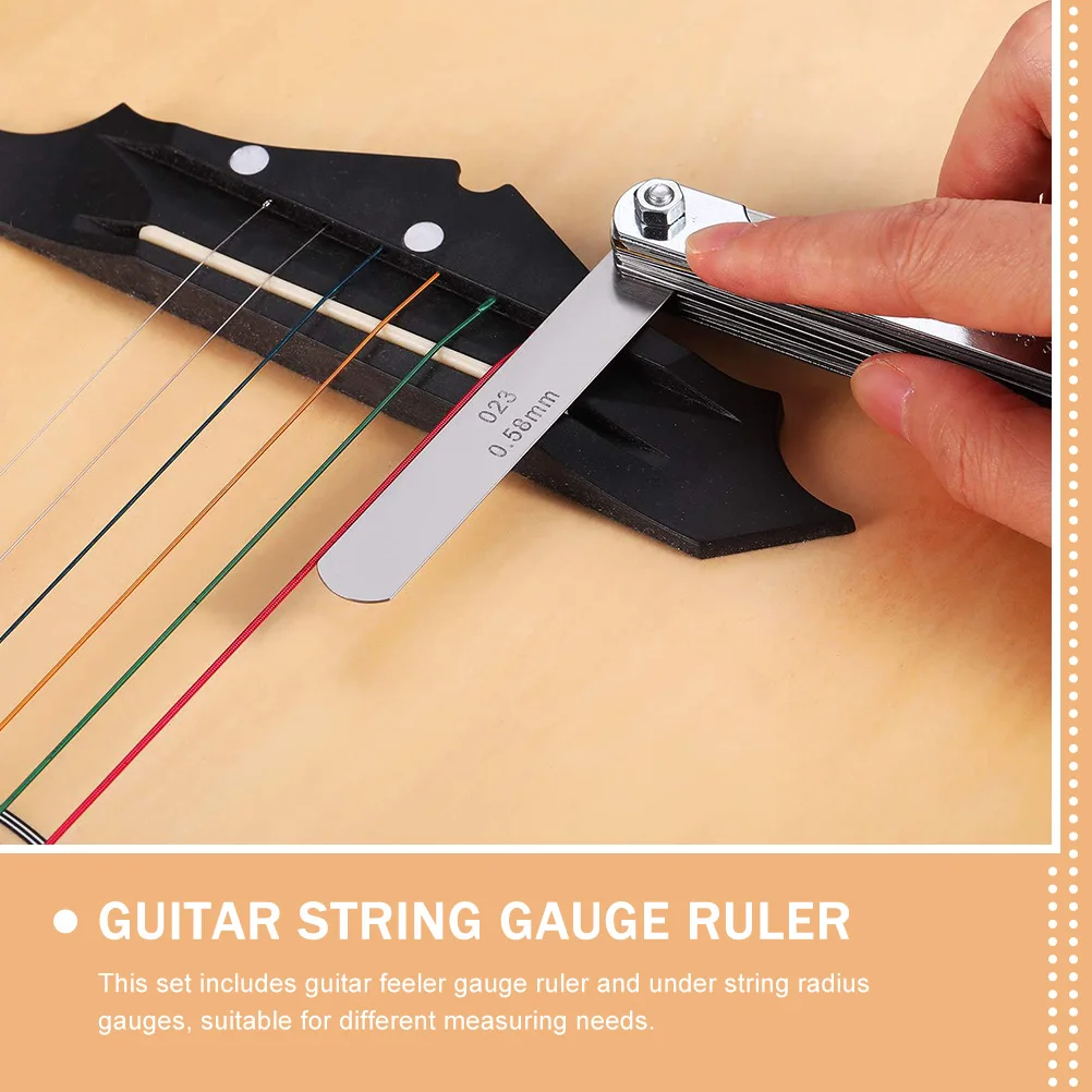 

Guitar Measuring Tools Stainless Steel Ruler Neck Flatness String Distance Understring Radius Luthier Accessories Guitar