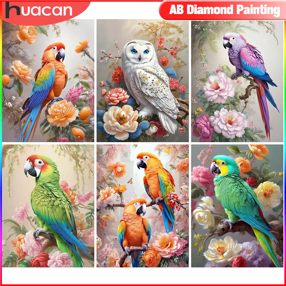Huacan Cartoon Diamant Malerei komplette Kit Mädchen Wolf volle quadratische runde Mosaik Blume 5d DIY Wohnkultur