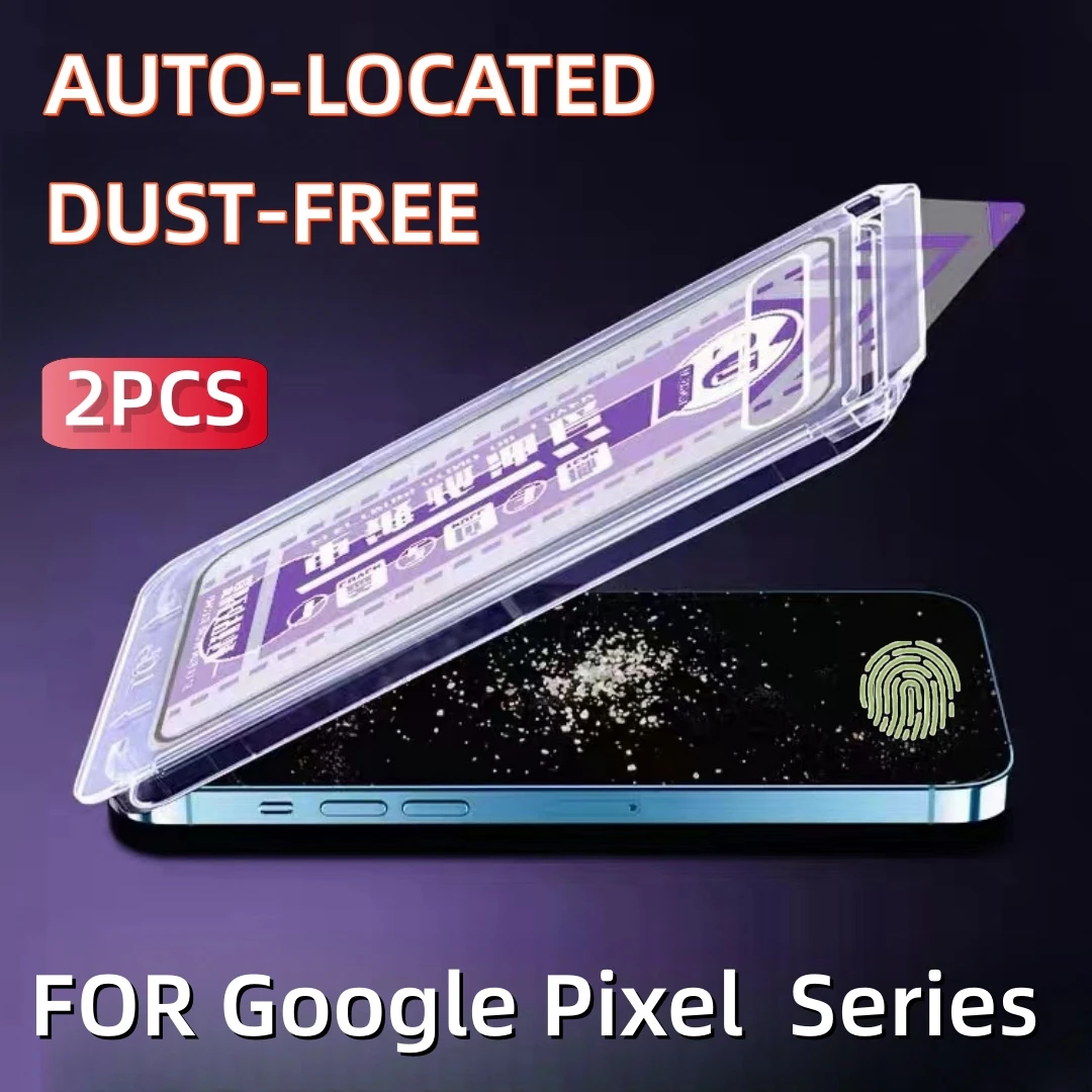 

2Pcs For Google Pixel 10 Pro XL 9 8 8A 5G 4G Screen Protector Fingerprint Toughened Glass Accessories No Dust Bubbles Easy Kit