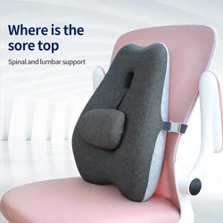 Car Seat Office Chair Massage Back Lumbar Support Memory Cotton Ventilate Cushion Pad Back Lumbar Cushion for Car Driver