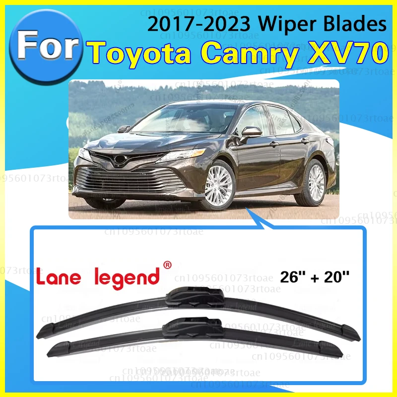 Für Toyota Camry XV70 LE TRD SX 2017 - 2023 Hybrid-Scheibenwischer Vordere Wischerblätter 26"+20" Windschutzscheiben-Fensterbürsten