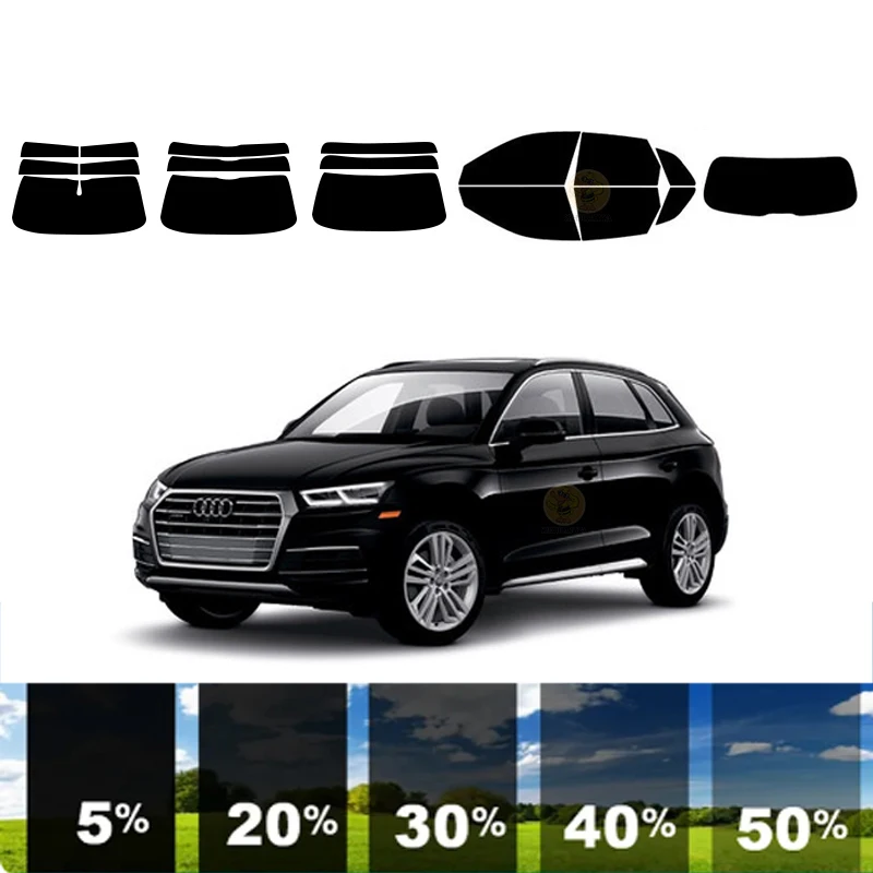 precut Removable Window Tint Film For Car 100% UVR 5%-35%VLT Heat Insulation Carbon ﻿For AUDI Q5 4 DR SUV 2018-2023