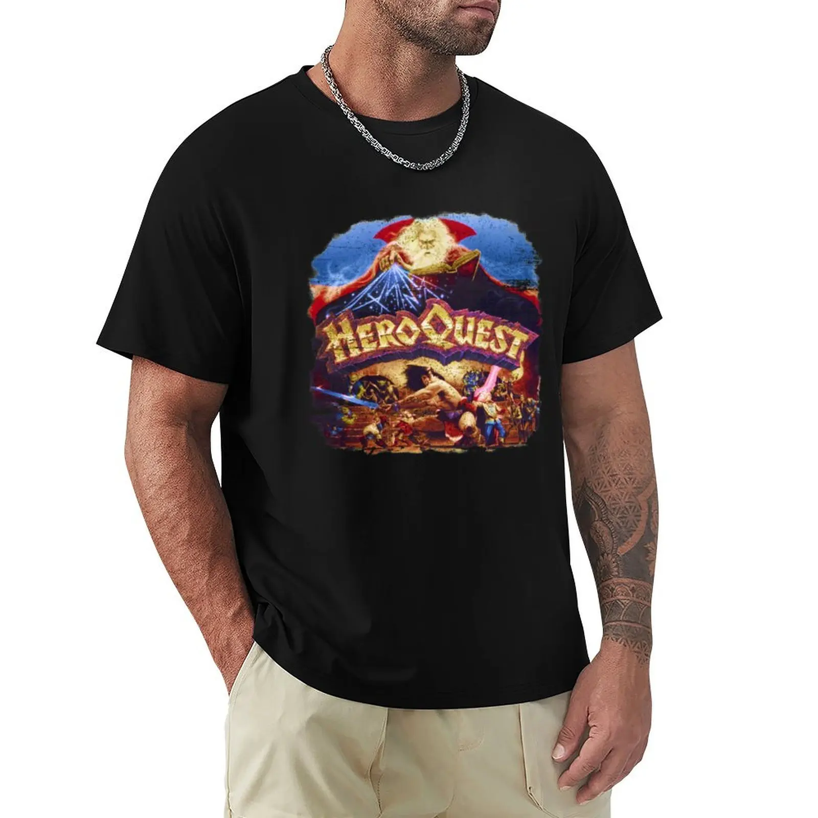 Vintage Heroquest T-Shirt customs design your own graphic t shirts men clothing