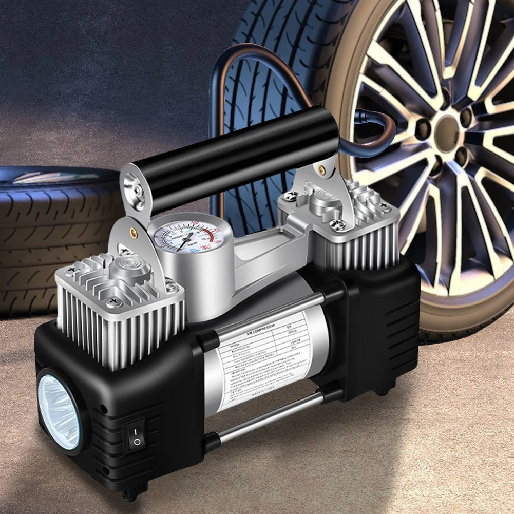 12V Heavy Duty Portable Air Compressor 150PSI Car Truck Air Compressor Automotive Inflation Pump Portable Dual Purpose Air Pump