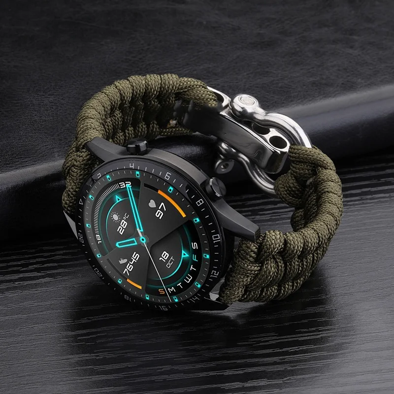 20mm 22mm 24mm Weben Nylon Sport Uhrenarmband für Männer Frauen Universal Uhrenarmband Armband Zubehör mit Werkzeug – Detail 13