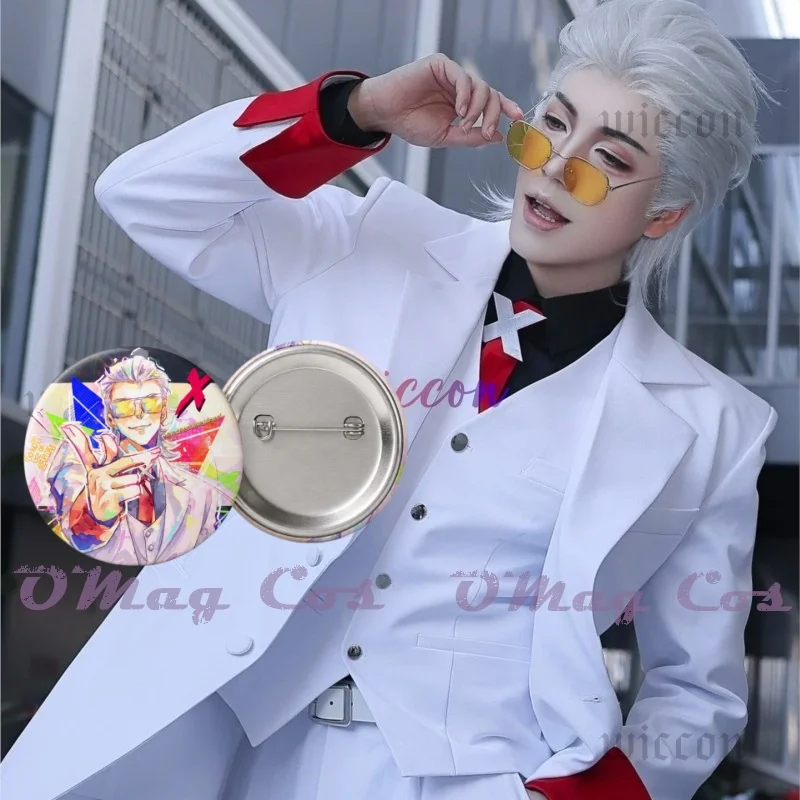 

TO BE HERO X Cosplay White Uniform Glasses with Wig Men Role Play Halloween Party Costume