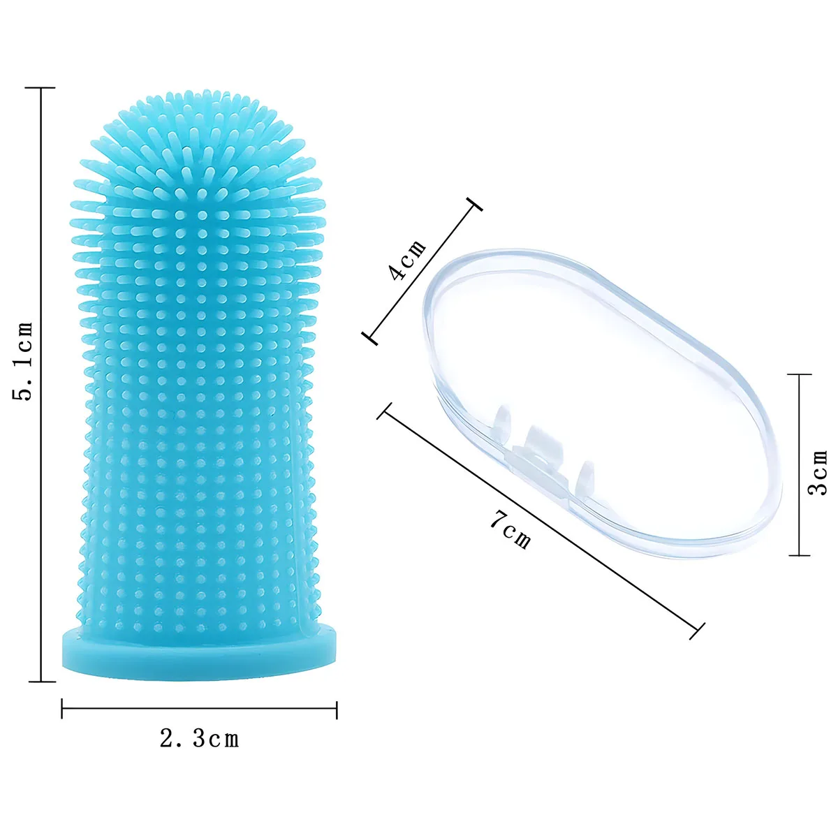 Pet Finger Toothbrush Cleaning Products for Cats and DogsOral Cleaning ToothbrushesSilicone Bristles image 5