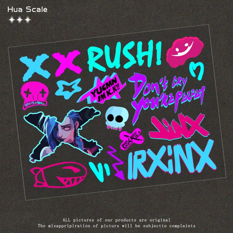 JINX car stickers graffiti laptop decorative stickers jinx motorbike paint window glass luggage compartment stickers accessories