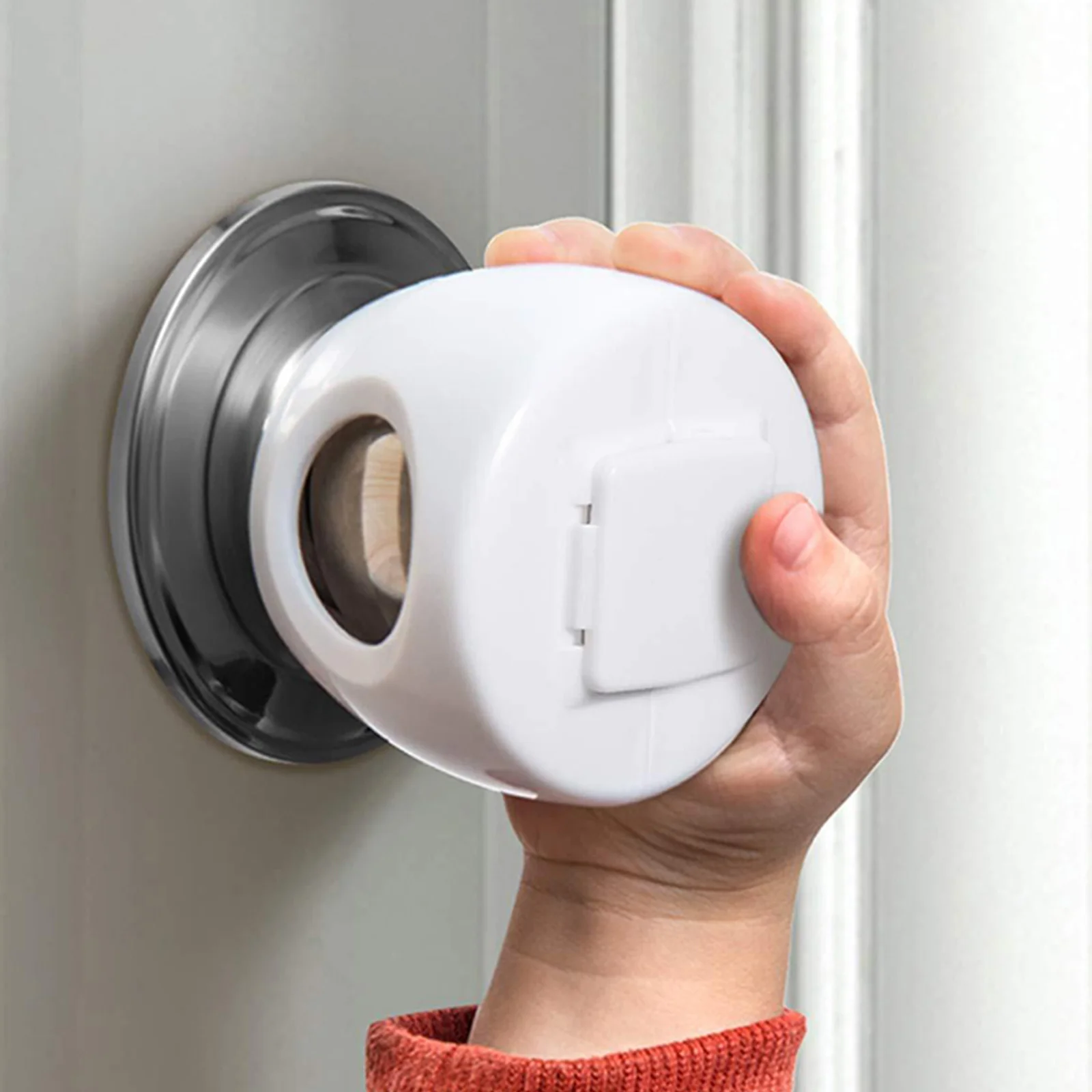 

4 шт. дверная ручка с защитой от детей, защитные чехлы для детей, защитные замки для детей ясельного возраста, предотвращающие открытие от травм, детские дверные ручки, замки