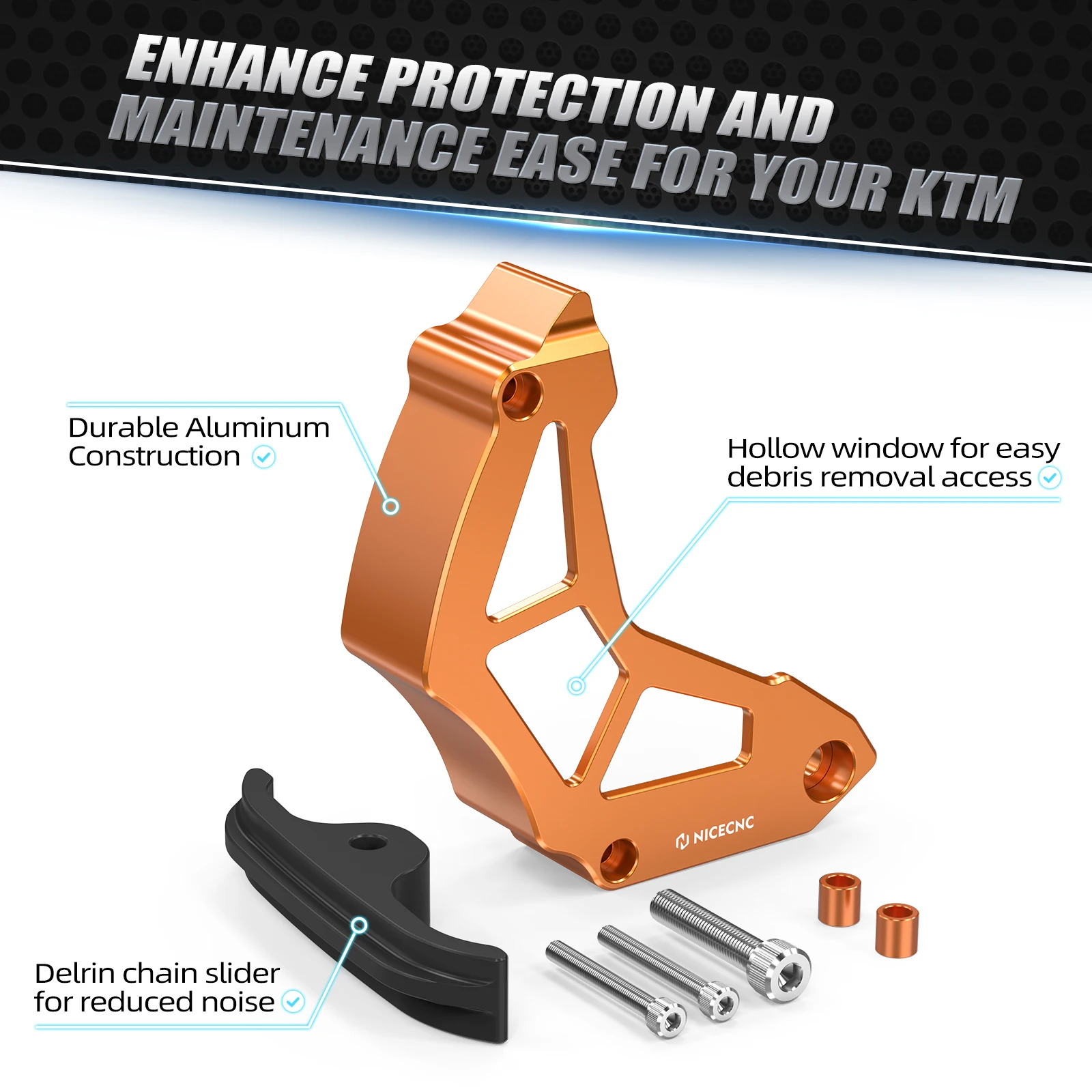 Cubierta protectora de cadena, cubierta protectora de piñón delantero, cubierta de Sensor para KTM 790 890 Adventure S R 21-2023 790 890 Duke