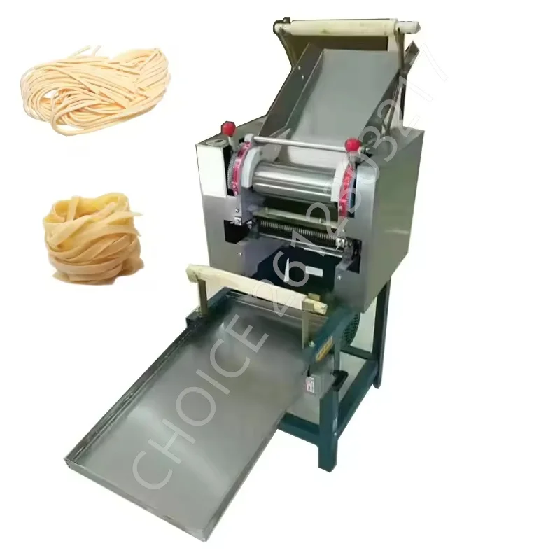 220V Electric Pasta Machine Maker Spaghetti Noodle Making Machine Automatic Noodle Rolling Cutter Stainless Steel Cutting Maker