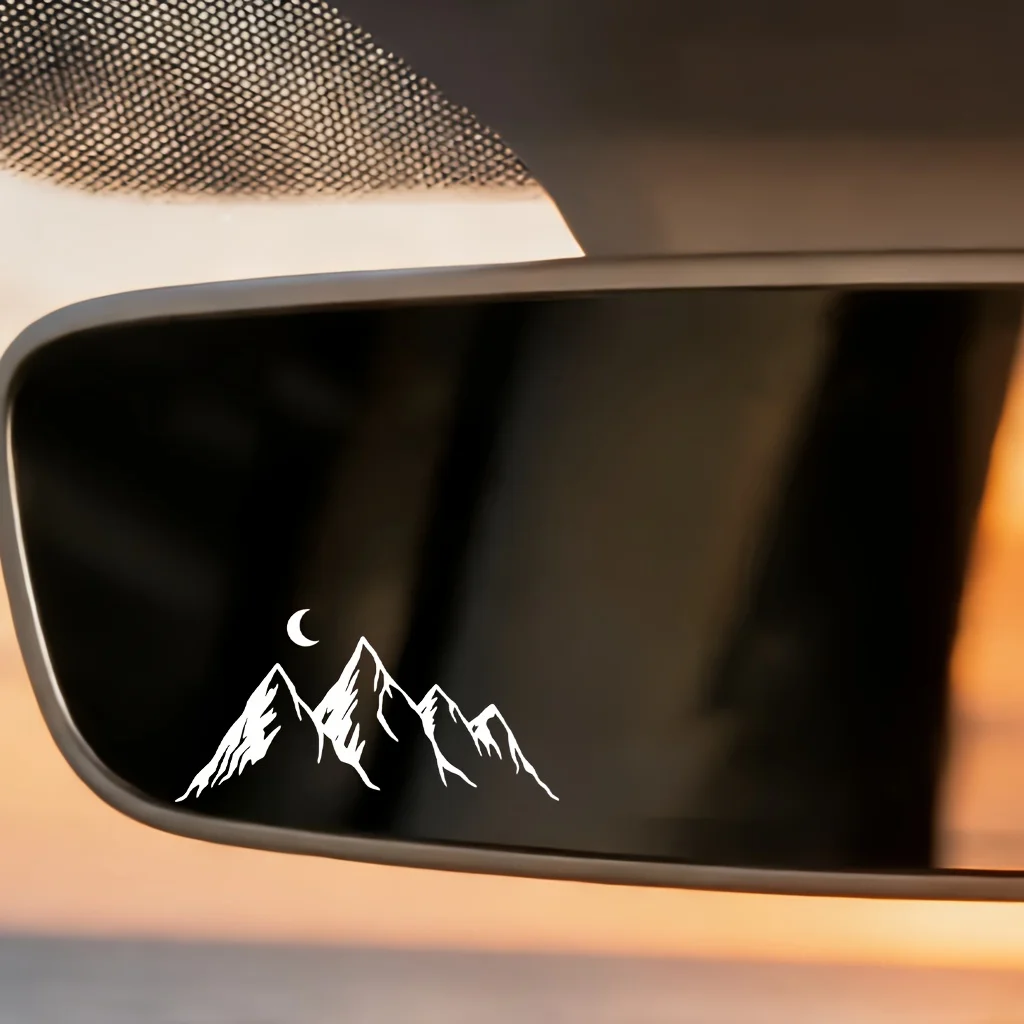 

Виниловая наклейка White Mountain Moon, матовая, для зеркала заднего вида автомобиля, самоклеящаяся