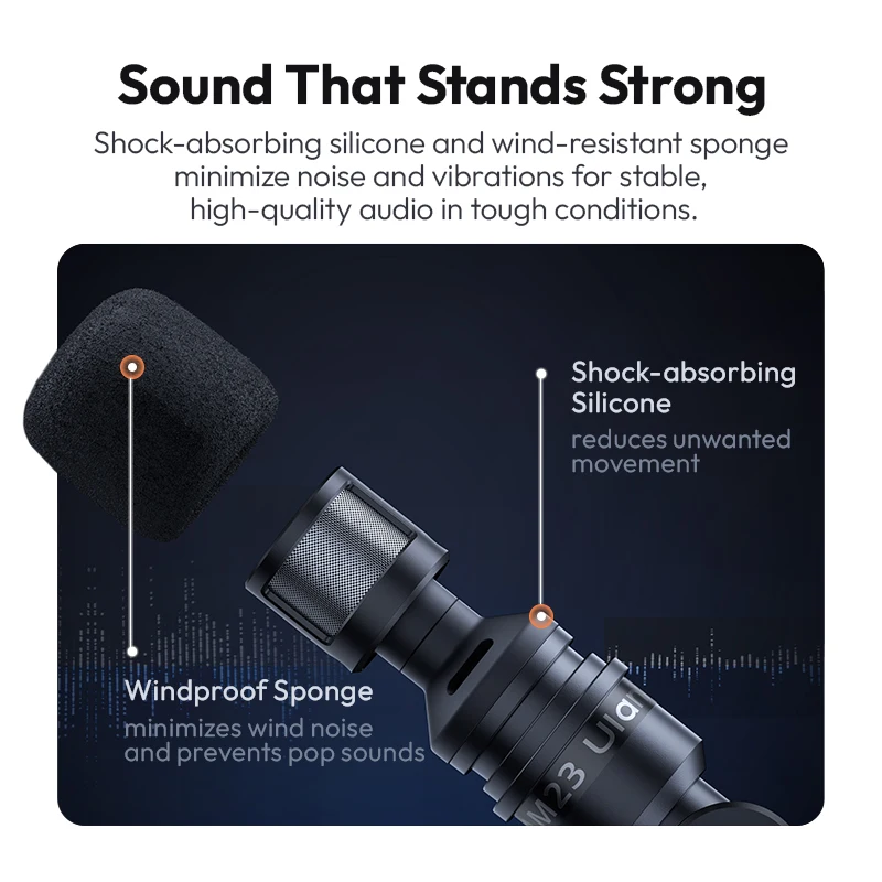 ​ Ulanzi AM23 Type-C ميكروفون صغير 360 °   ميكروفون لاقط بزاوية قابلة للتعديل لجهاز Mac Min الذكي والكمبيوتر اللوحي