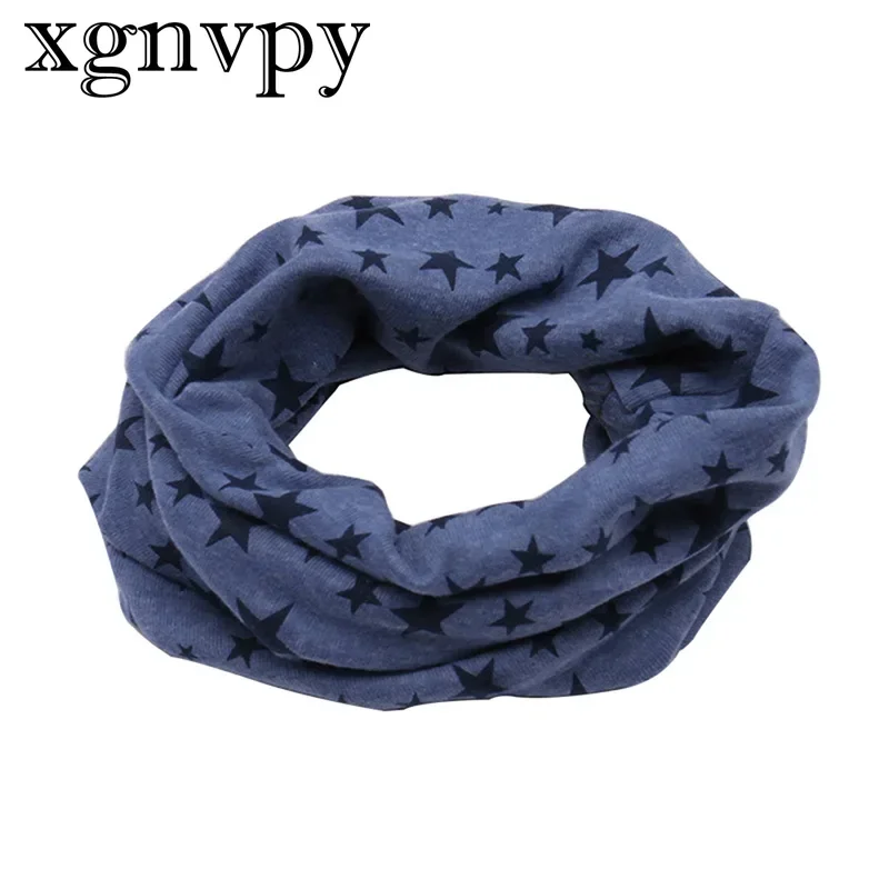 xgnvpy Winter New Children's Neck Little Star Children's Scarf Thickened Warm Cute Girl Baby Neck 1-7 Boys