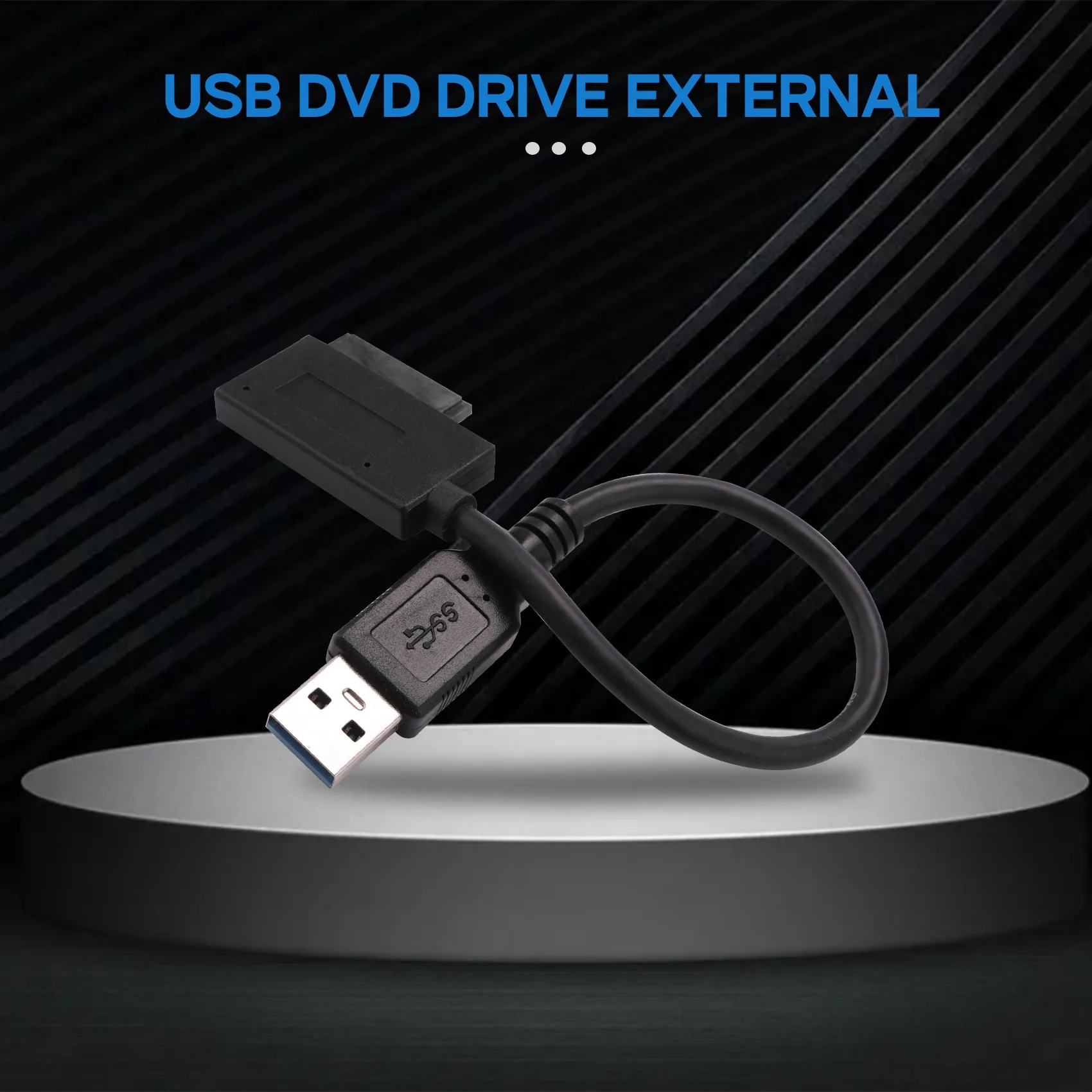 ABDQ-USB 3.0 to 7+6 13Pin Slimline SATA Laptop CD/DVD ROM Optical Drive Adapter Cable